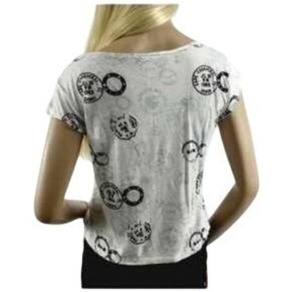 Vintage Y2K Zara Printed Slouchy Semi Cropped Short Sleeve Top - Picture 3 of 8